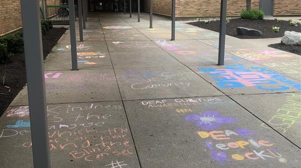 The ASL team decorated the front office of the high school to celebrate Deaf Awareness Month.