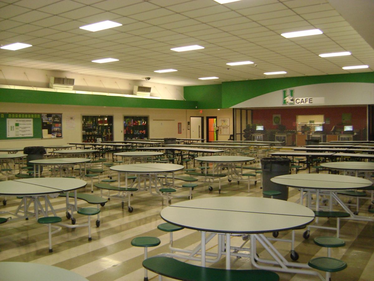 The HHS lunchroom before lunch.