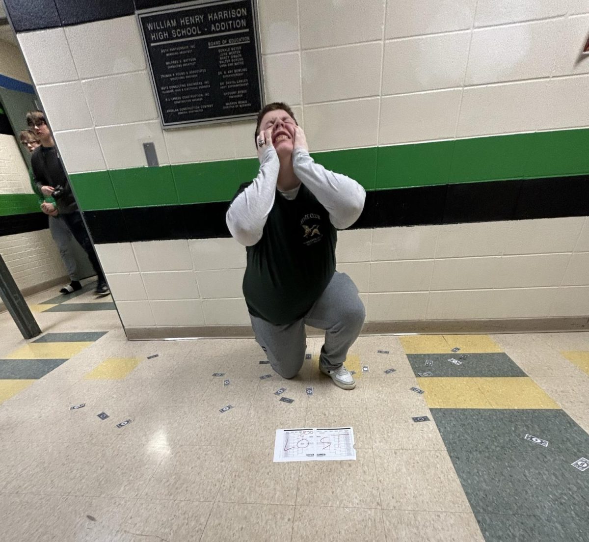 Harrison student again freaking out over losing. 