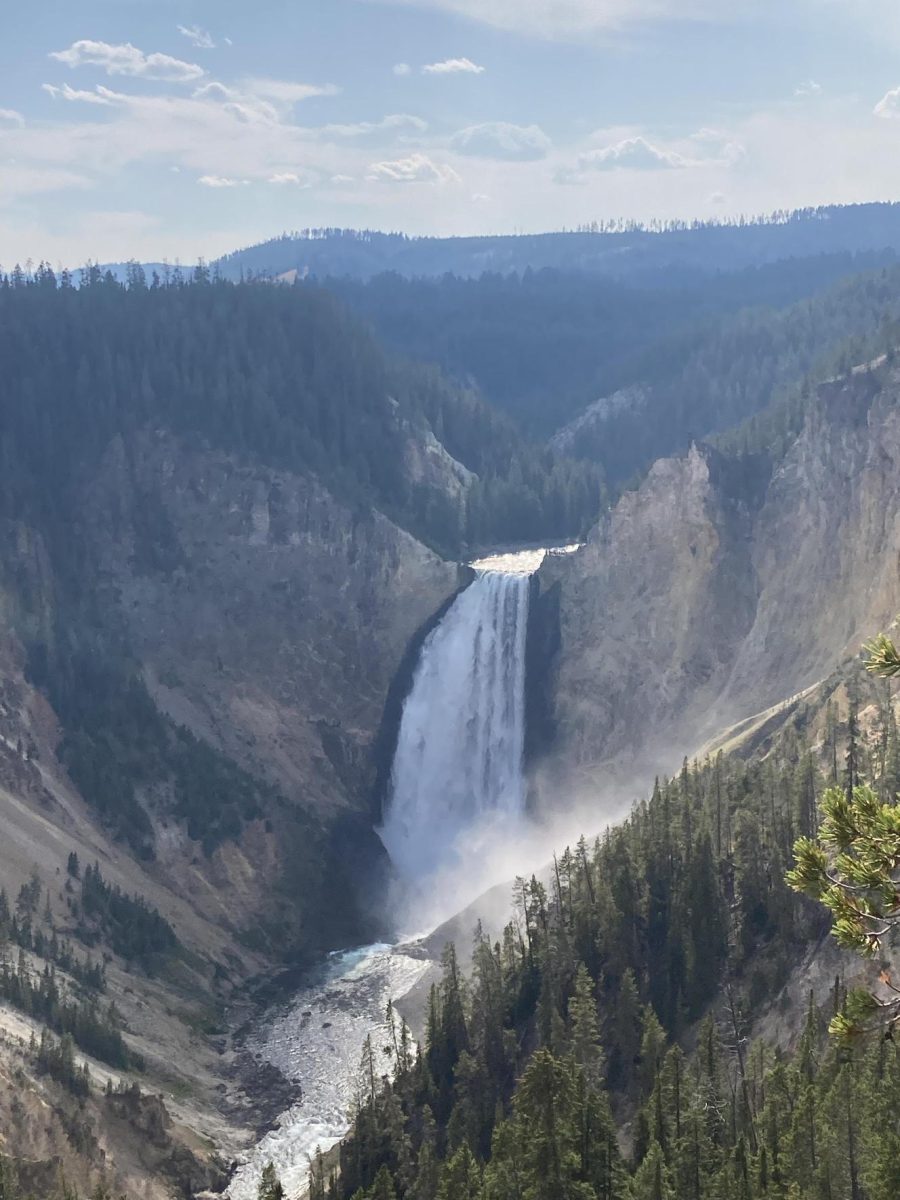 A stunning waterfall in Yellowstone