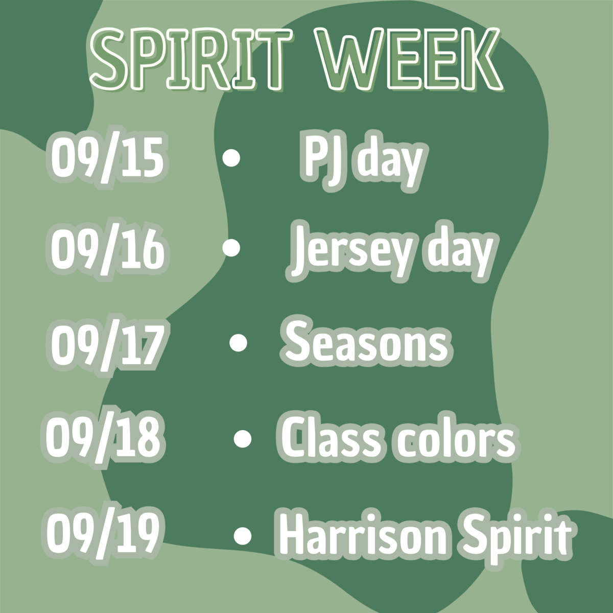 Homecoming Spirit Week Dress Days