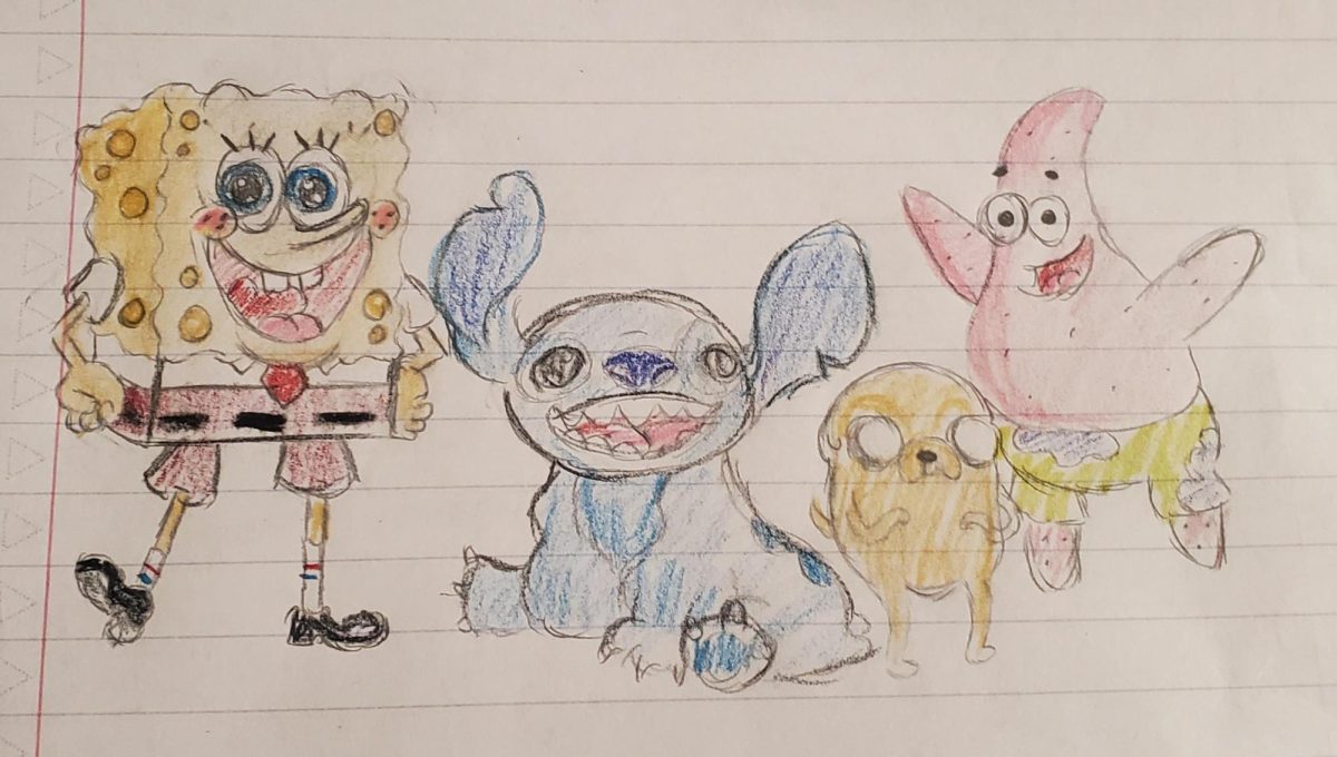 Cartoon characters draw by Roxanne Koller