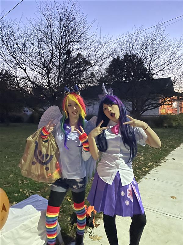 Naomi Bucher and Maya S. as Rainbow Dash and Twilight Sparkle from My Little Pony