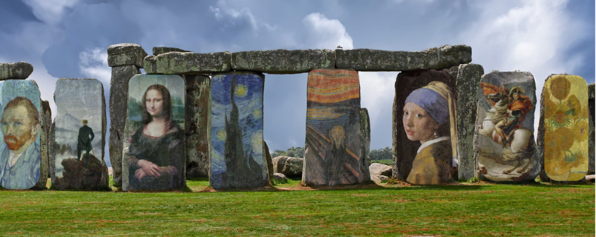 Famous painting on Stonehenge.