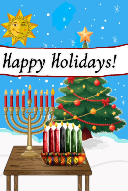Digital art picturing all the holiday traditions that bring us together