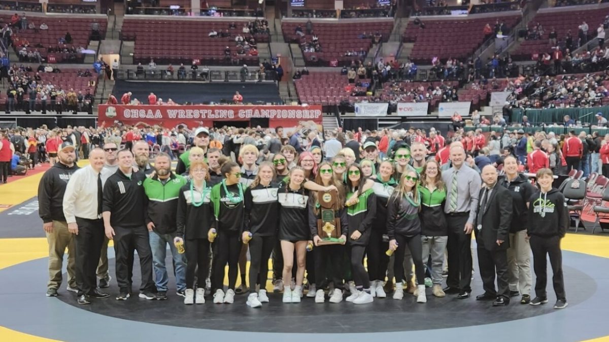 Harrison Girls Wrestling team winning OHSAA in 2023