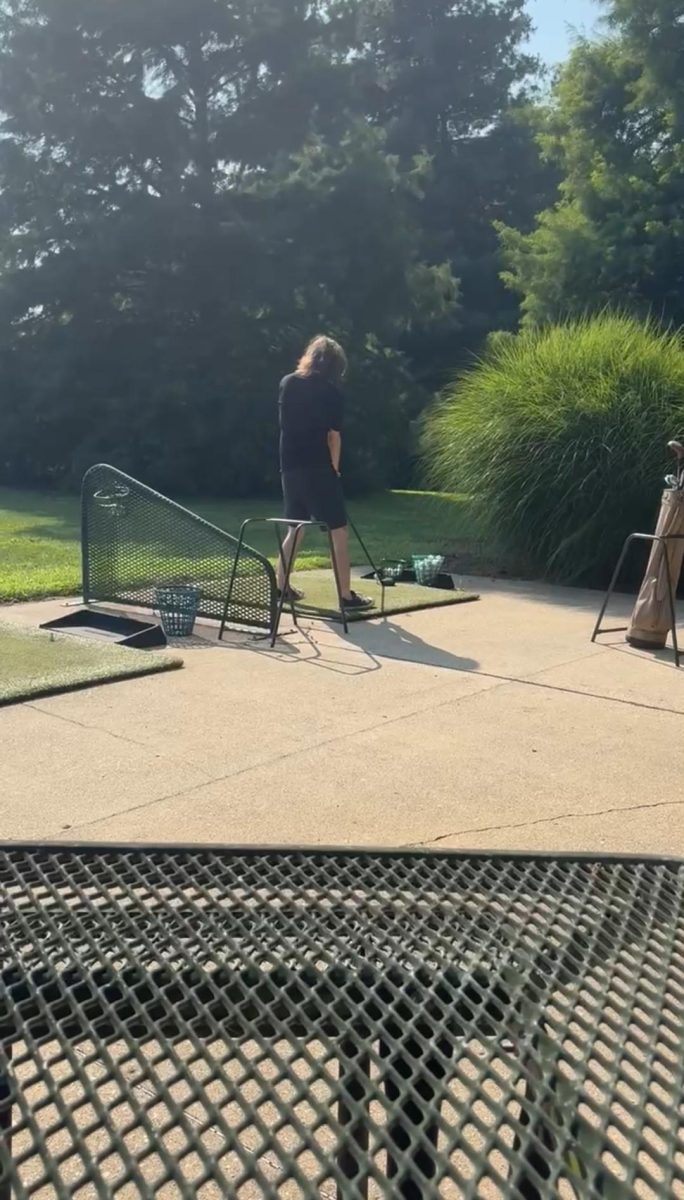 Senior Casey Bertsch neglected to do any schoolwork on the remote day and instead went to the park and the driving range to play a nice round of golf. 