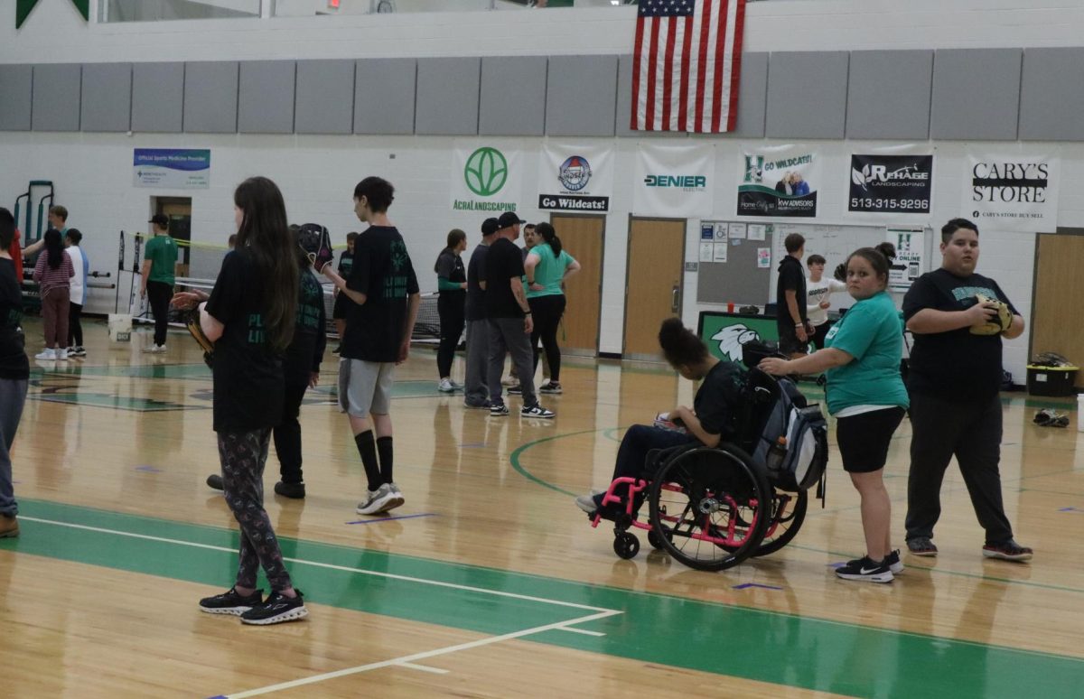 Students from Special Olympics and Harrison Basebal enjoy a fun day of wiffle ball and baseball skills.