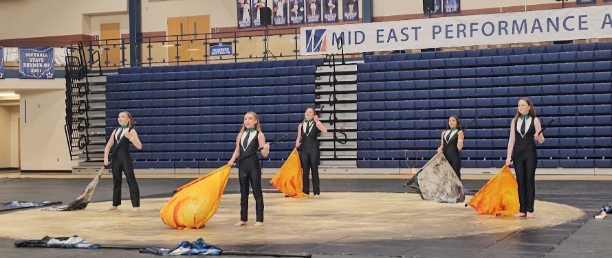 Harrison Winter Guard performs 
