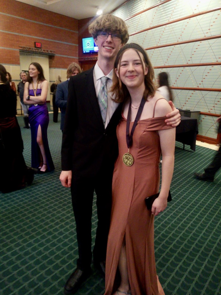 Joshua Evanson and Ashlyn Furhmann at the 2023 Cappies Gala